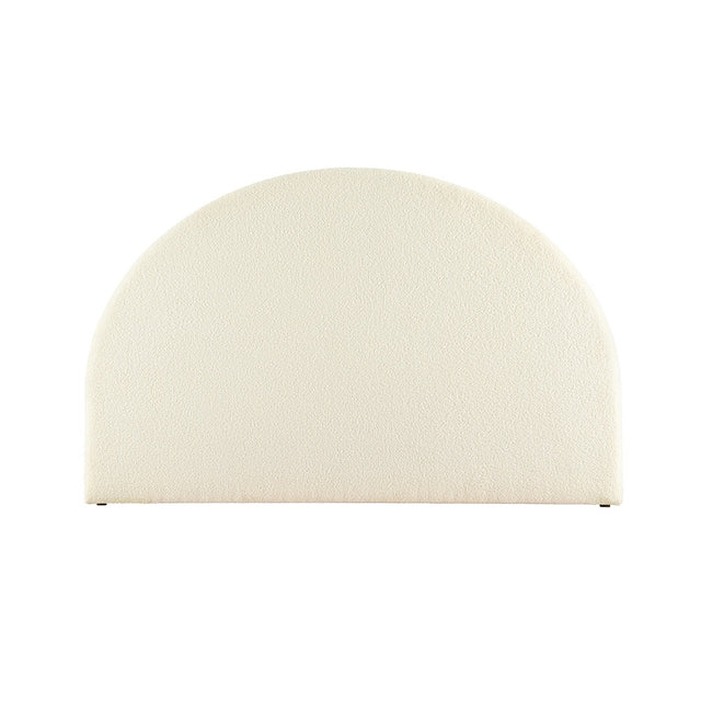 Artiss Bed Head King Size Boucle - GREI White