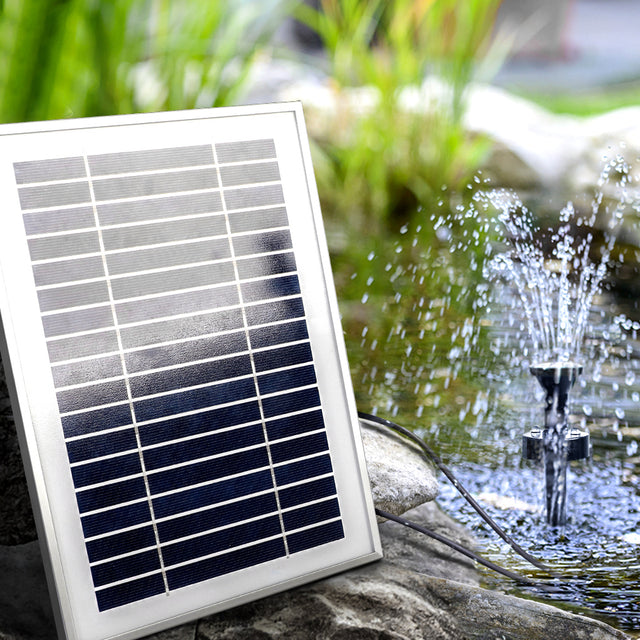 Gardeon Solar Pond Pump with Battery Kit LED Lights 4.3FT